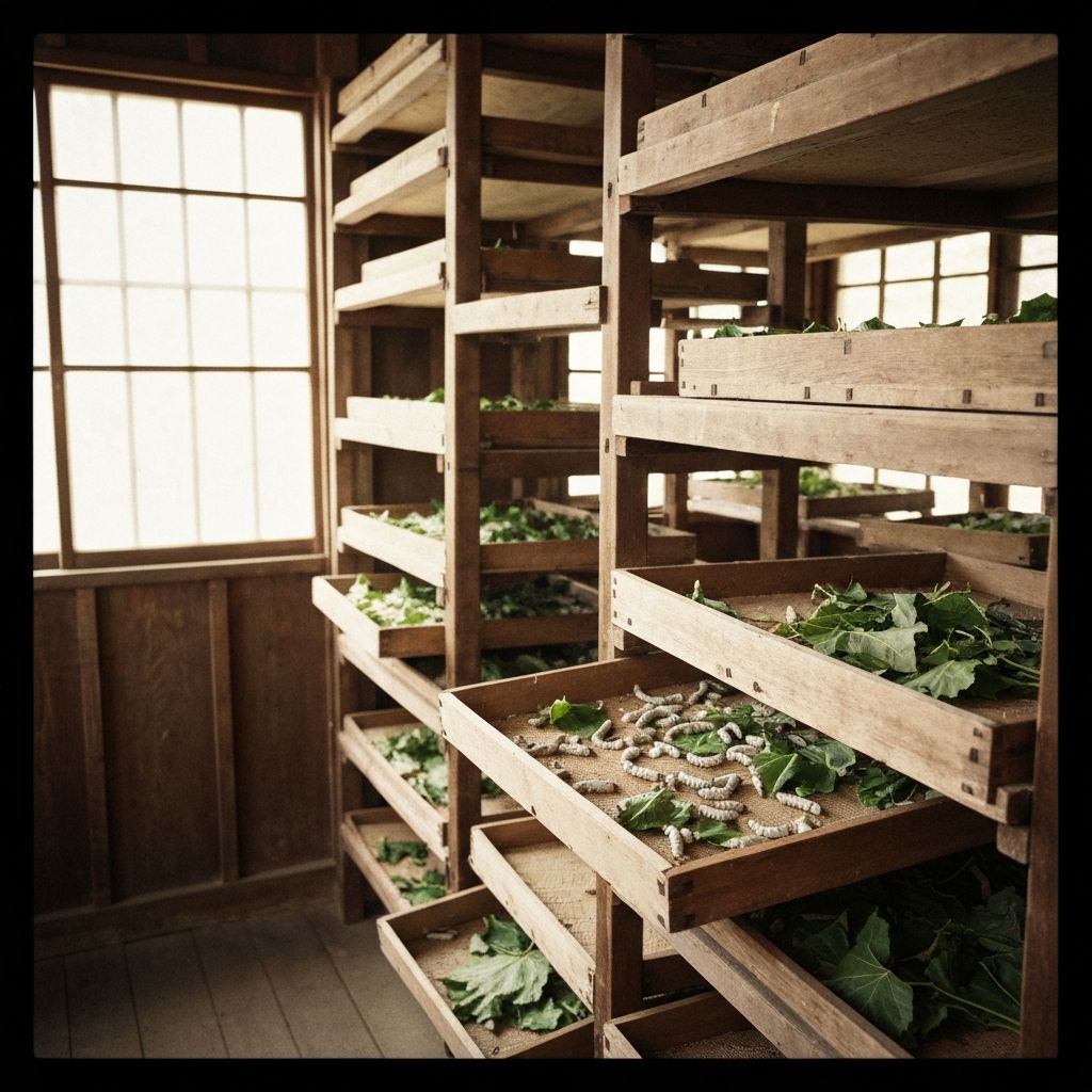 Historical silk production